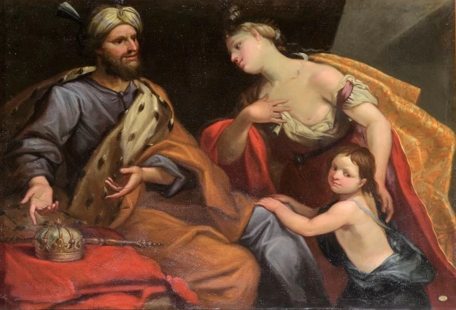Giovanni Anastasi - Betsabea fa benedire da re Davide suo figlio Salomone, Pinacoteca Diocesana (Senigallia)